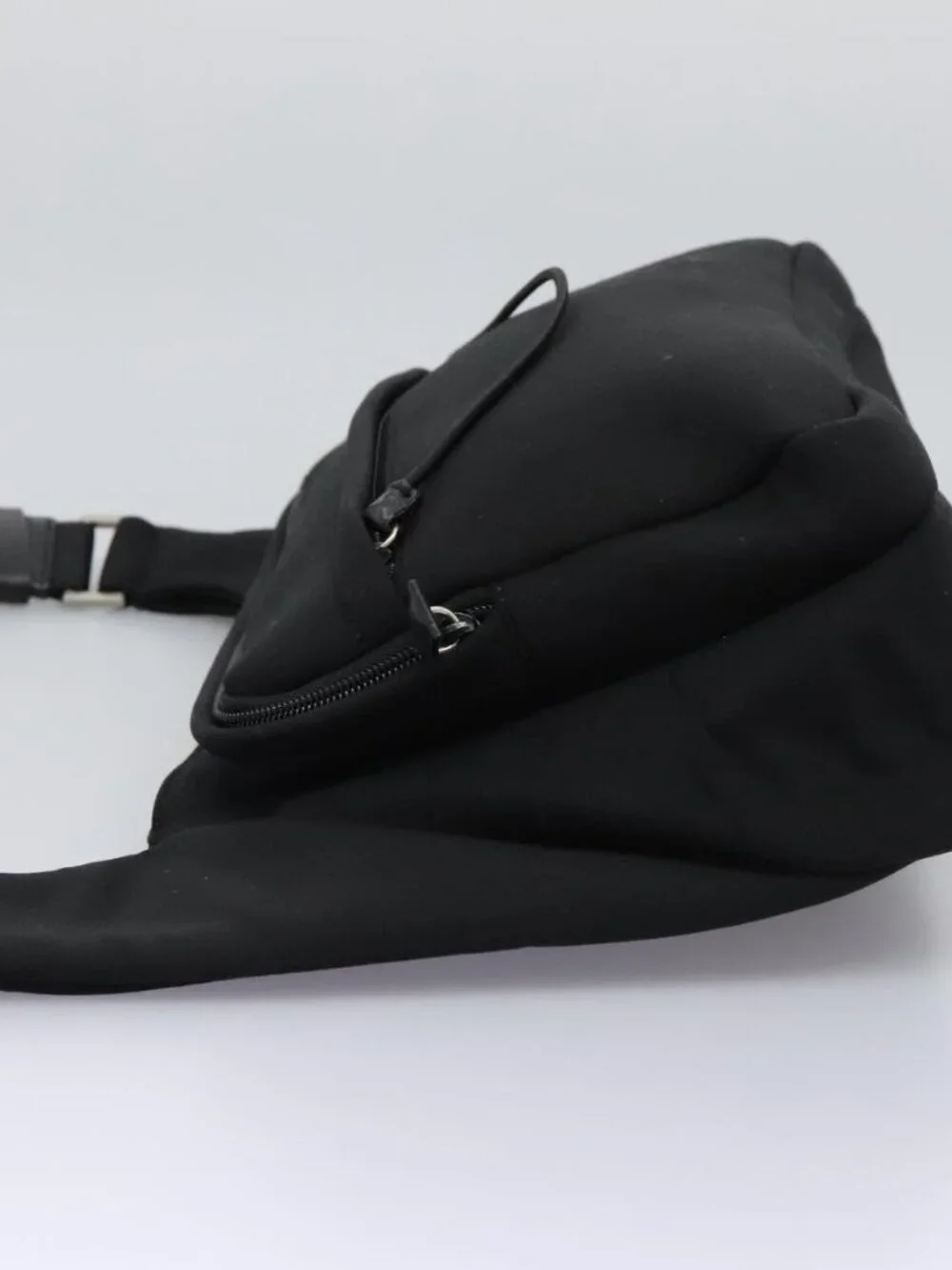PRADA Shoulder Bag Nylon Black Auth EC354